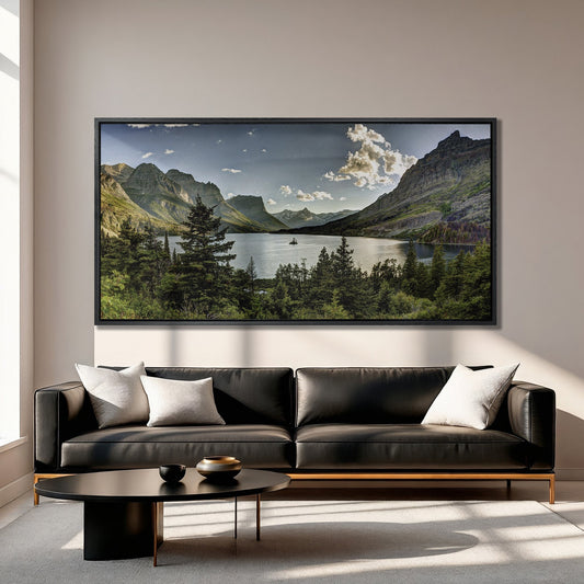 Glacier National Park Landscape Canvas Print Wall Art
