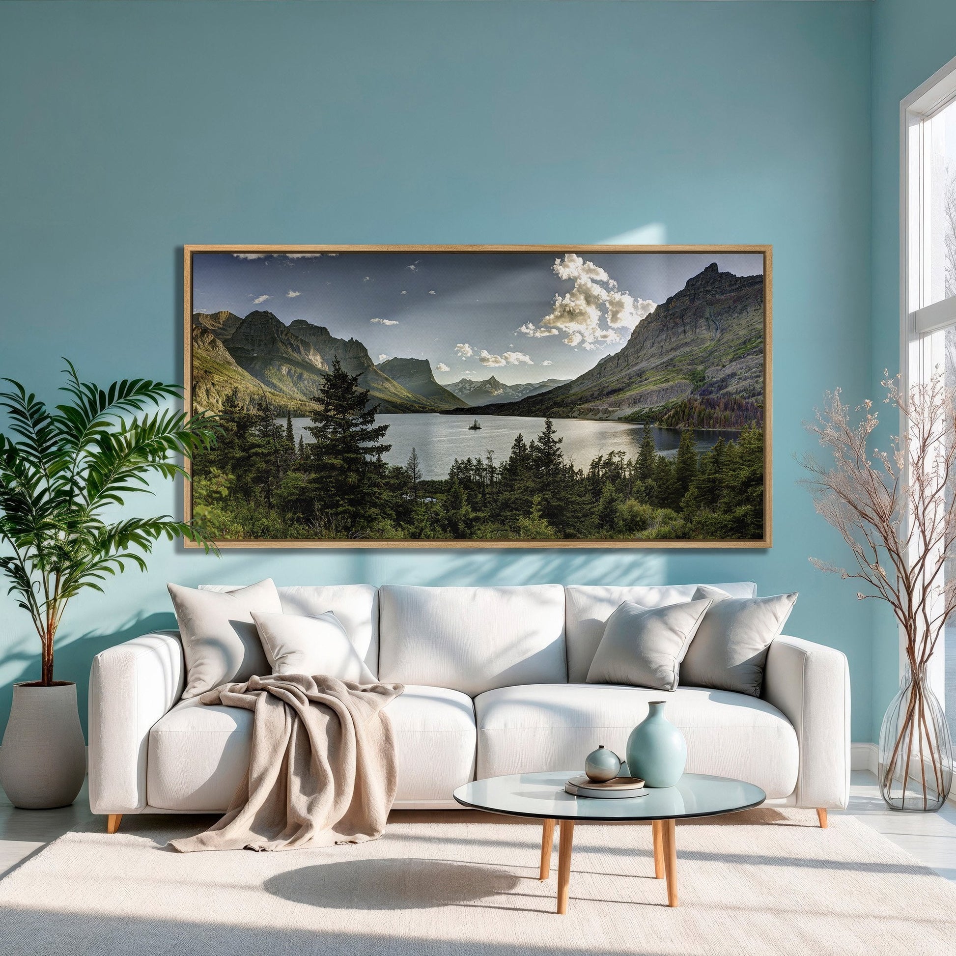 Glacier National Park Landscape Canvas Print Wall Art