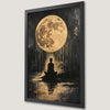 Glowing Moon Art Poster for Meditation and Celestial Decor