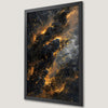 Gold and Black Galaxy Art Poster - Cosmic Universe Decor
