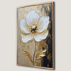 Gold and White Floral Luxury Canvas Print Artwork