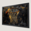 Gold Basketball Hoop Art Poster - Elevate Your Space