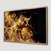 Gold Bull with Bitcoin Canvas Art Print for Decor