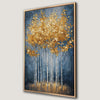 Gold Leaf Trees Luxury Canvas Print for Modern Decor