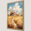 Golden Autumn Barn Art Poster - Rustic Countryside Decor
