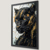 Golden Black Panther Art Poster | Luxury Wildlife Decor
