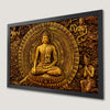Golden Buddha Art Poster for Serene Home Decor