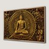 Golden Buddha Ornament Canvas Print for Cultural Decor