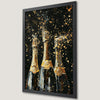 Golden Champagne Bubbles Art Poster for Celebrations
