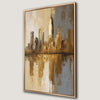 Golden Cityscape Reflection Canvas Print for Luxury Decor