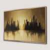 Golden Cityscape Urban Landscape Canvas Print Decor