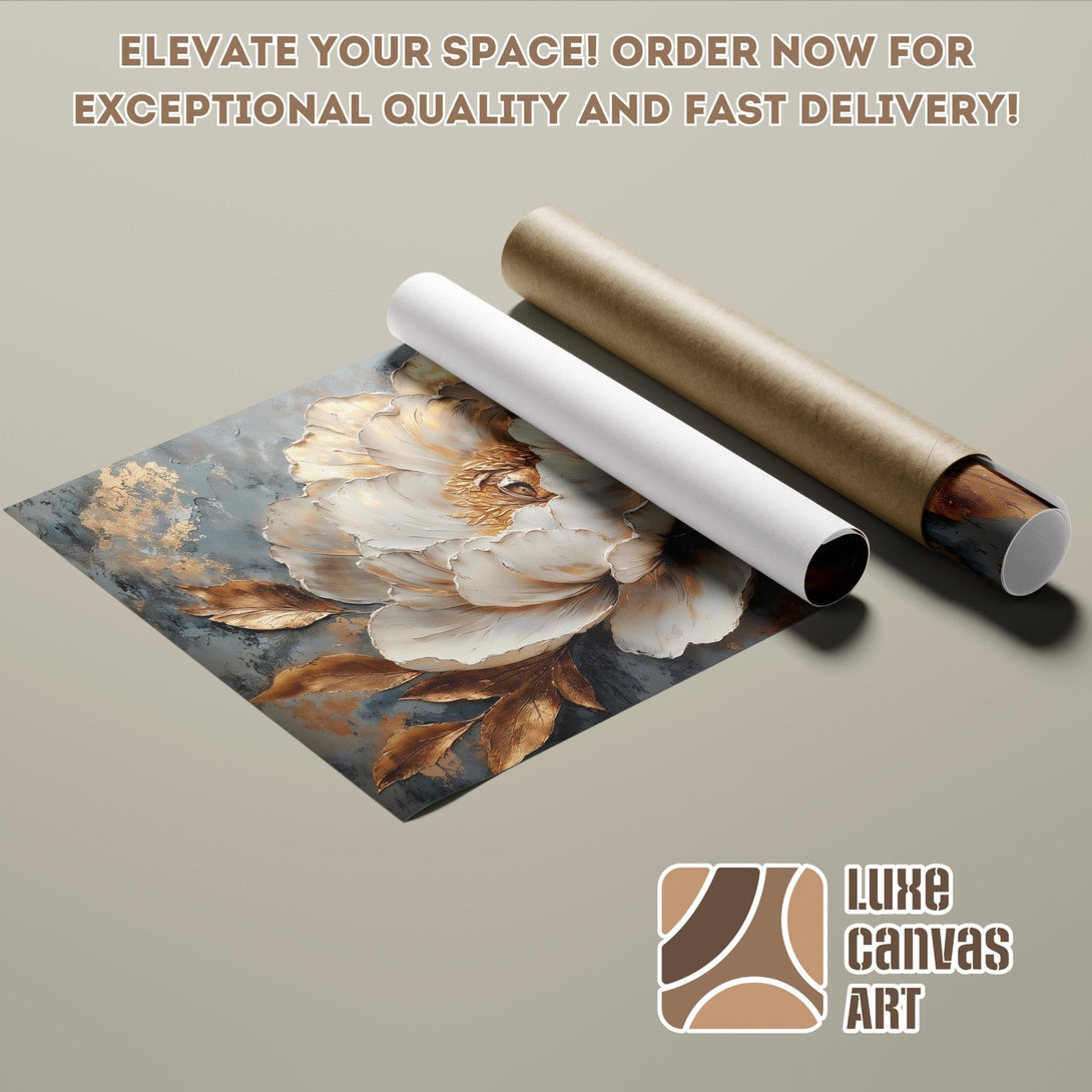 Abstract floral Poster Roll in neutral tones. Elevate your space with this beautiful art!