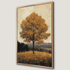 Golden Foliage Tree Canvas Print for Rustic Decor