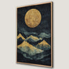 Golden Full Moon Mountain Landscape Canvas Print