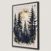 Golden Full Moon Mystical Landscape Canvas Print Art