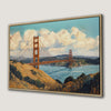 Golden Gate Bridge Vintage Coastal Canvas Print
