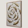 Golden Koi Fish Spiral Canvas Print Zen Art