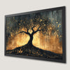 Golden Landscape Art Poster - Gothic Tree Silhouette for Wall Decor