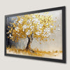 Golden Leaf Tree Art Poster for Modern Home Decor