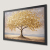 Golden Leaf Tree Art Poster - Modern Landscape for Your Home