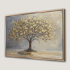 Golden Leaf Tree Canvas Print for Modern Living Room Decor