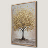 Golden Leaves Tree Canvas Print Framed Wall Art Decor
