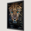Golden Leopard Portrait Art Poster for Modern Decor