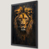 Golden Lion Abstract Art Poster - Regal Wildlife Decor
