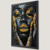 Golden Lips and Nails Art Poster - African Beauty Wall Decor