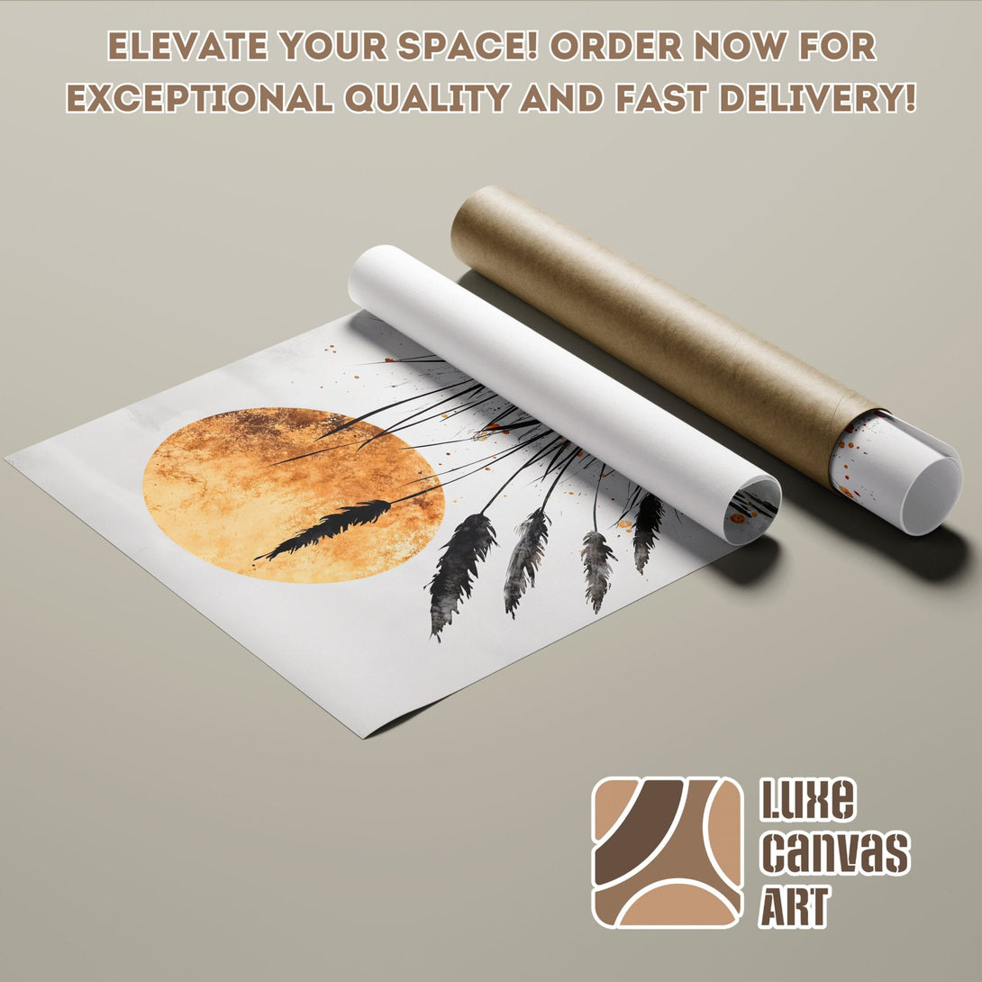 Poster Roll featuring abstract art in warm tones, perfect for home decor. Shop now!