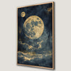 Golden Moonlight Dreamscape Canvas Print Mystical Poster