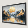 Golden Moonlit Mountain Landscape Art Poster for Home Decor