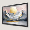 Golden Mountain Peaks Art Poster - Nature-Inspired Wall Decor