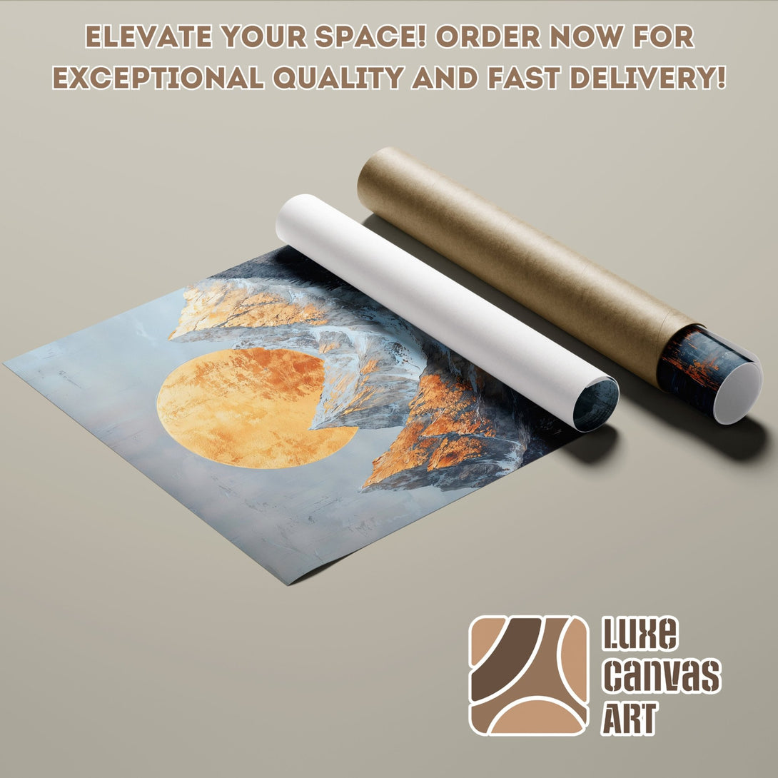 Abstract landscape Poster Roll art print in muted tones. Elevate your space with this stunning wall art. Order now!