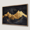 Golden Mountains Canvas Print with Starry Sky Artwork