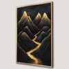 Golden Peaks Black Mountain Canvas Print – Luxurious Art