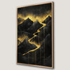 Golden River in Dark Mountains Canvas Print Art Piece