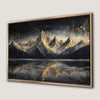 Golden Snowy Peaks Panoramic Landscape Canvas Print