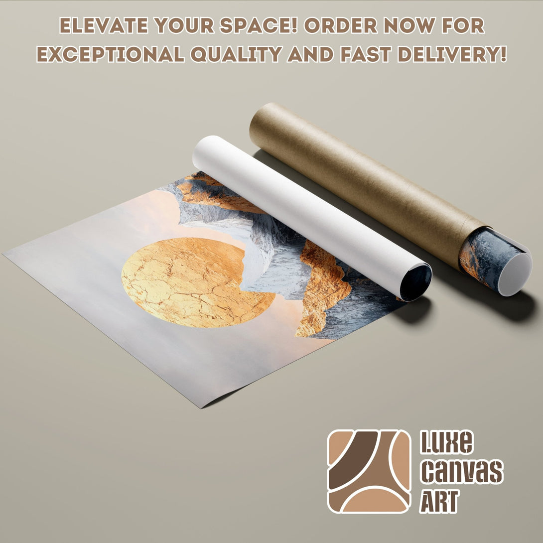 Abstract landscape Poster Roll in neutral tones. Elevate your space with this stunning art piece! Order now for fast delivery.