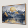 Golden Sun Mountain Landscape Canvas Print Wall Art