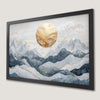 Golden Sun Over Blue Mountains Art Poster - Nature's Beauty