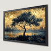 Golden Sunset Silhouette Art Poster for Home Decor