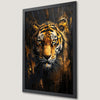 Golden Tiger Close-Up Art Poster - Wildlife Wall Decor
