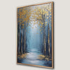 Golden Trees on Blue Canvas Print Nature Wall Decor