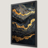 Golden Veins Abstract Art Poster for Modern Decor
