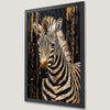 Golden Zebra Abstract Art Poster | Modern Wall Decor