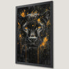 Gothic Black Panther Face Art Poster | Wildlife Decor