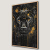 Gothic Black Panther Face Canvas Print Art
