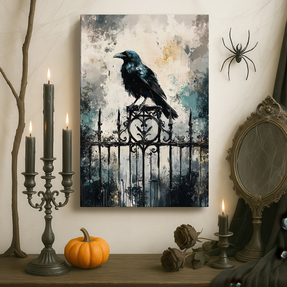 Framed Wall Art featuring a majestic deer in a dark forest. Elegant, gold and green color palette, perfect for adding a touch of luxury to your home decor.