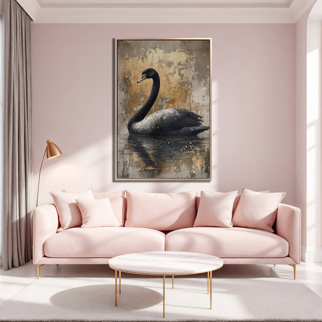 Framed Wall Art featuring a majestic hawk against a sunset backdrop. Earthy tones of brown, orange, and yellow create a warm, inviting aesthetic. Perfect for living rooms!